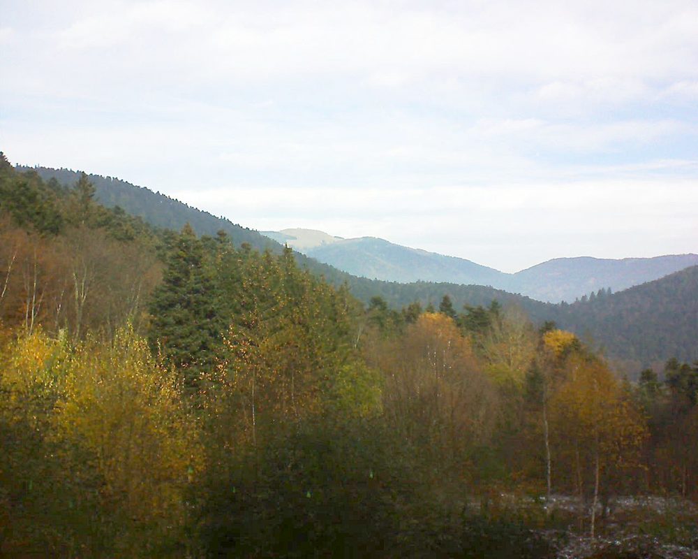 Le petit ballon vu depuis le Domaine Langmatt à Murbach le 21.11.2018 à 11:15 Le petit ballon (Alsace, Vosges) le 21.11.2018 à 11:15
