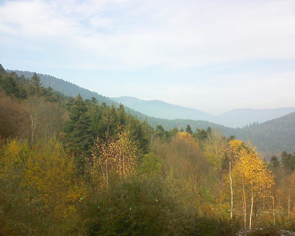 Le petit ballon vu depuis le Domaine Langmatt à Murbach le 21.11.2018 à 13:15 Le petit ballon (Alsace, Vosges) le 21.11.2018 à 13:15