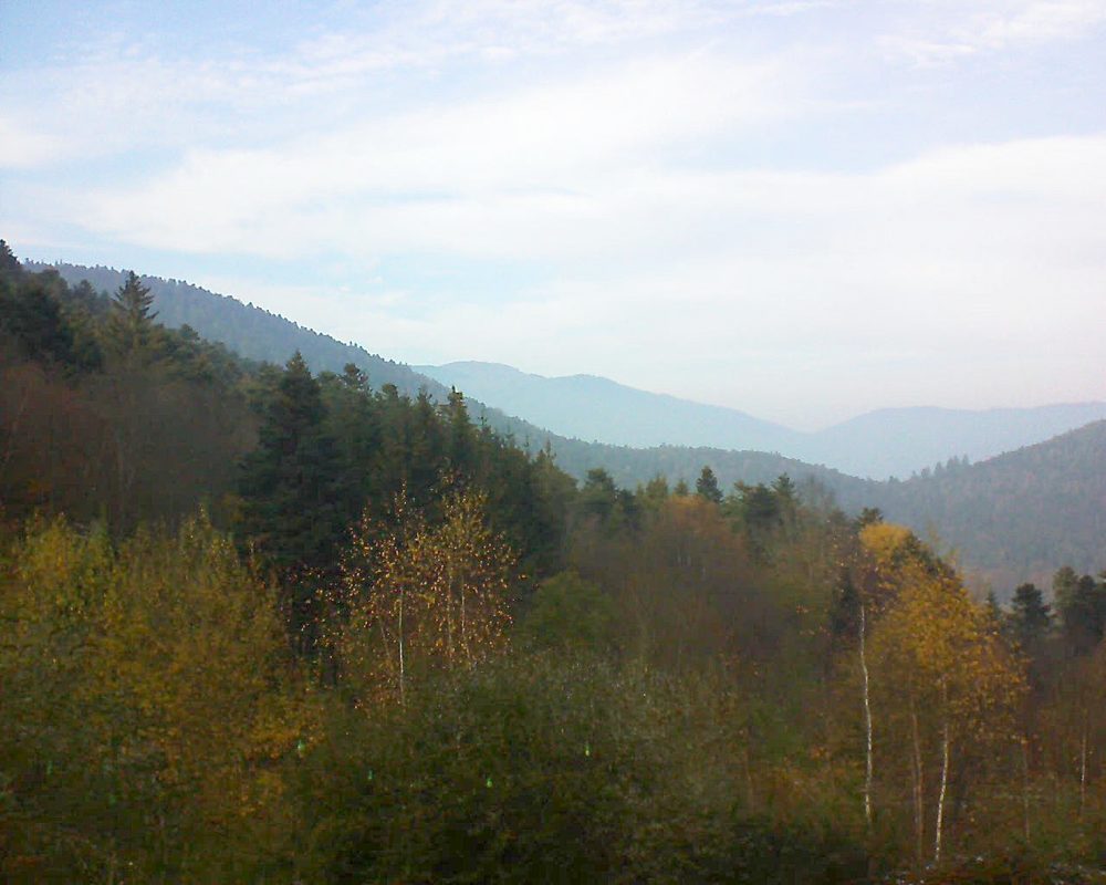 Le petit ballon vu depuis le Domaine Langmatt à Murbach le 21.11.2018 à 14:00 Le petit ballon (Alsace, Vosges) le 21.11.2018 à 14:00