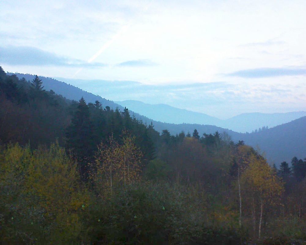 Le petit ballon vu depuis le Domaine Langmatt à Murbach le 21.11.2018 à 16:30 Le petit ballon (Alsace, Vosges) le 21.11.2018 à 16:30