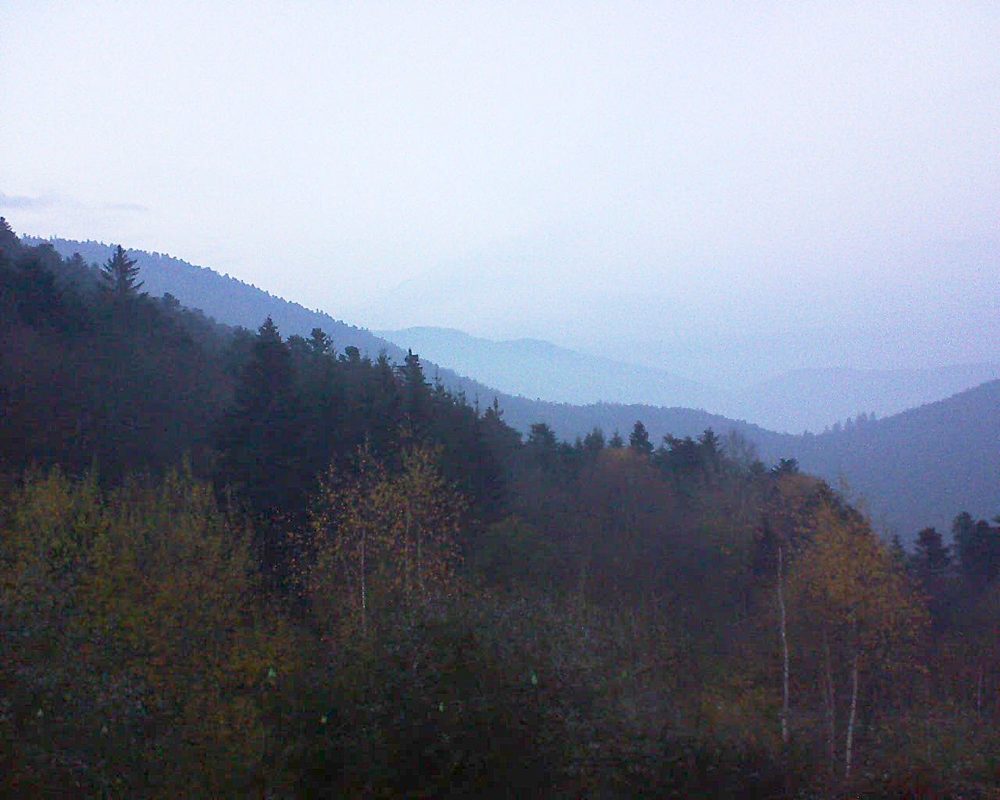 Le petit ballon vu depuis le Domaine Langmatt à Murbach le 21.11.2018 à 17:00 Le petit ballon (Alsace, Vosges) le 21.11.2018 à 17:00