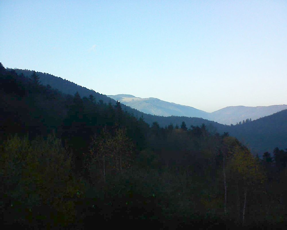 Le petit ballon vu depuis le Domaine Langmatt à Murbach le 22.11.2018 à 15:30 Le petit ballon (Alsace, Vosges) le 22.11.2018 à 15:30