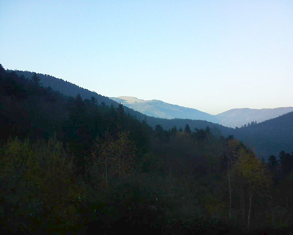 Le petit ballon vu depuis le Domaine Langmatt à Murbach le 22.11.2018 à 15:45 Le petit ballon (Alsace, Vosges) le 22.11.2018 à 15:45