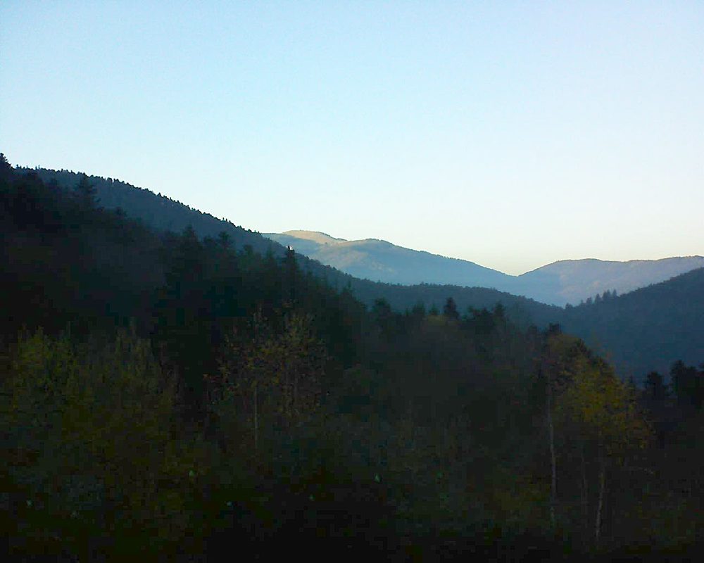 Le petit ballon vu depuis le Domaine Langmatt à Murbach le 22.11.2018 à 16:15 Le petit ballon (Alsace, Vosges) le 22.11.2018 à 16:15