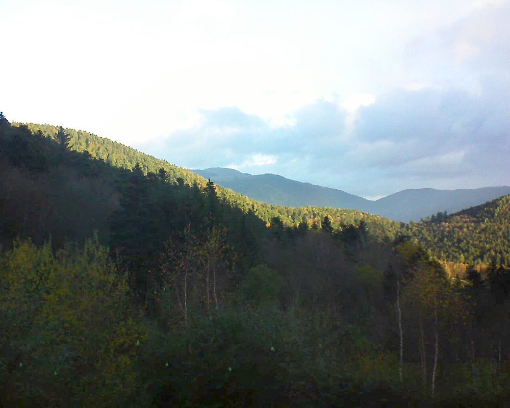 Le petit ballon vu depuis le Domaine Langmatt à Murbach le 24.11.2018 à 08:45 Le petit ballon (Alsace, Vosges) le 24.11.2018 à 08:45