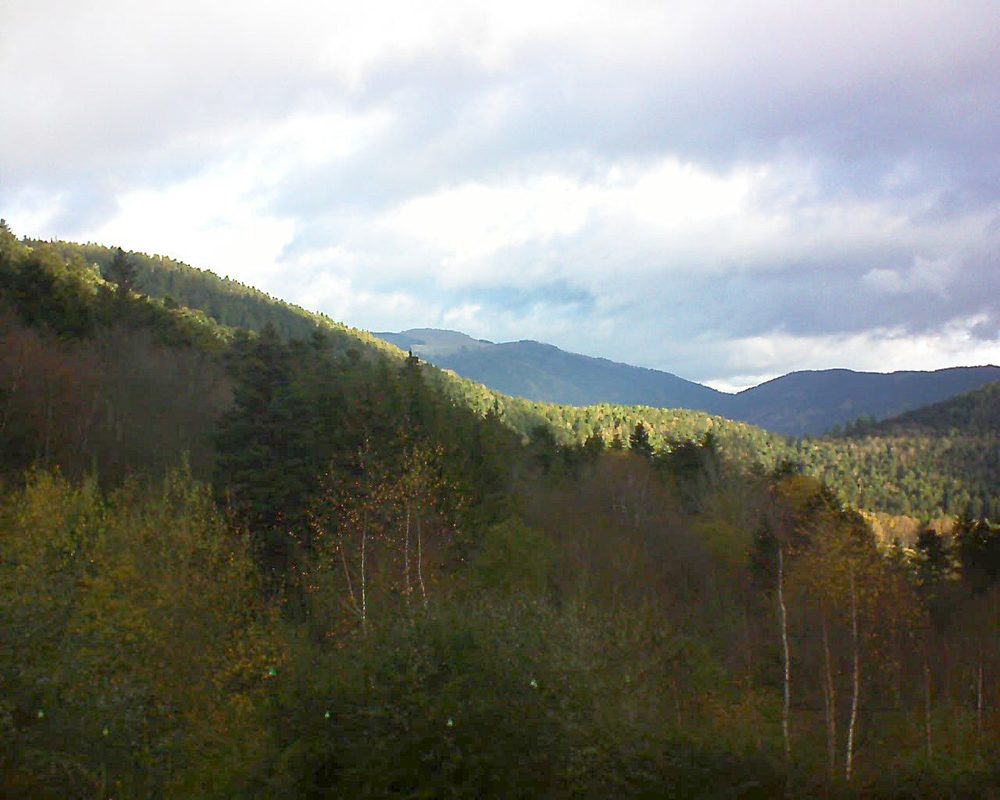 Le petit ballon vu depuis le Domaine Langmatt à Murbach le 24.11.2018 à 09:45 Le petit ballon (Alsace, Vosges) le 24.11.2018 à 09:45