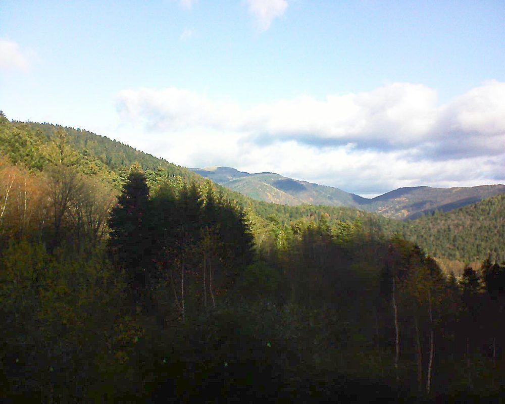 Le petit ballon vu depuis le Domaine Langmatt à Murbach le 24.11.2018 à 10:45 Le petit ballon (Alsace, Vosges) le 24.11.2018 à 10:45