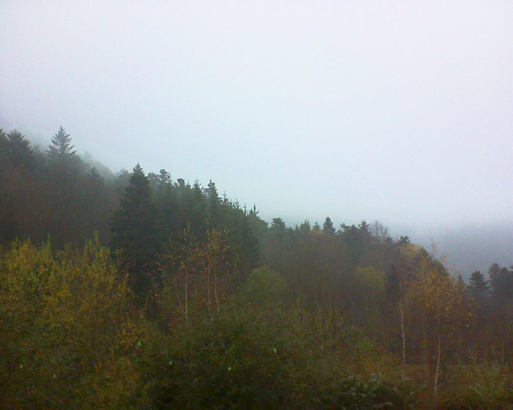 Le petit ballon vu depuis le Domaine Langmatt à Murbach le 26.11.2018 à 08:45 Le petit ballon (Alsace, Vosges) le 26.11.2018 à 08:45