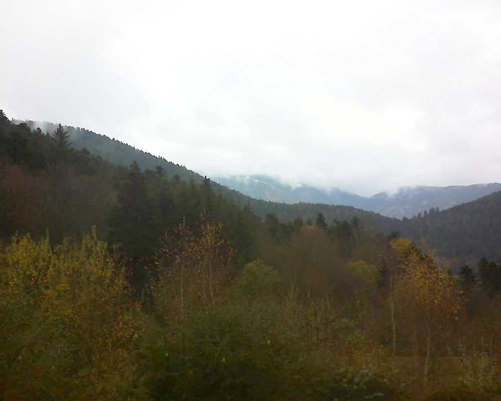 Le petit ballon vu depuis le Domaine Langmatt à Murbach le 26.11.2018 à 14:15 Le petit ballon (Alsace, Vosges) le 26.11.2018 à 14:15