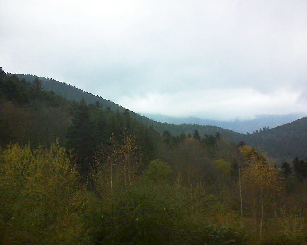 Le petit ballon vu depuis le Domaine Langmatt à Murbach le 26.11.2018 à 15:30 Le petit ballon (Alsace, Vosges) le 26.11.2018 à 15:30
