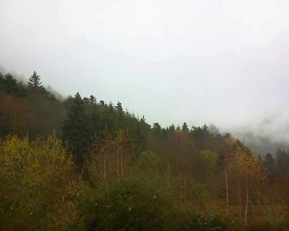 Le petit ballon vu depuis le Domaine Langmatt à Murbach le 27.11.2018 à 10:15 Le petit ballon (Alsace, Vosges) le 27.11.2018 à 10:15