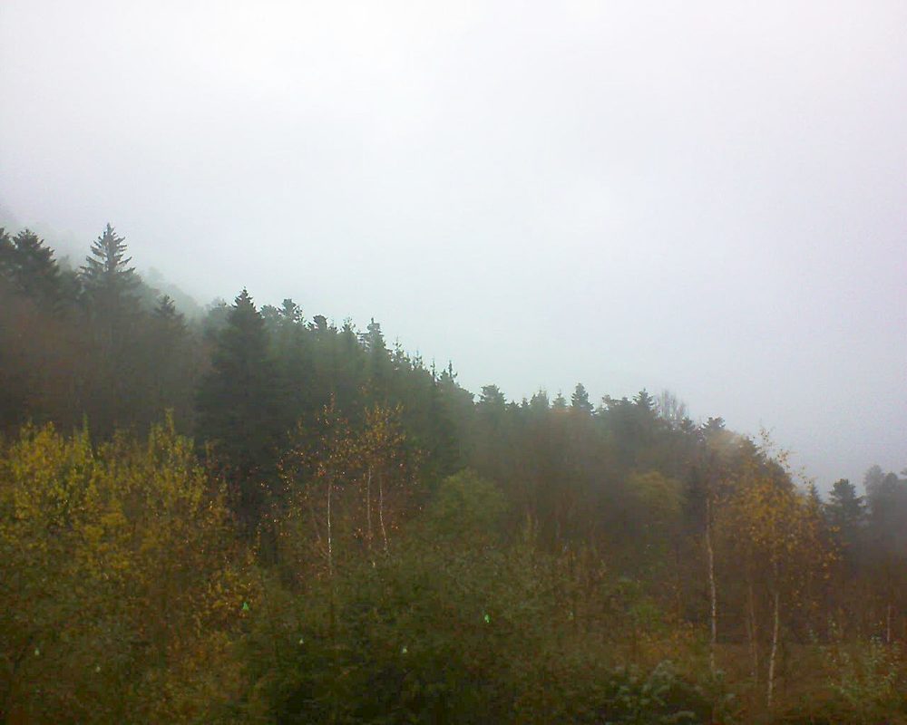 Le petit ballon vu depuis le Domaine Langmatt à Murbach le 27.11.2018 à 12:45 Le petit ballon (Alsace, Vosges) le 27.11.2018 à 12:45