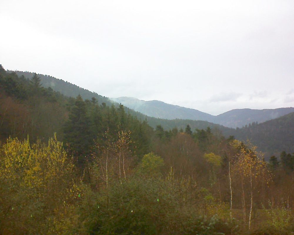 Le petit ballon vu depuis le Domaine Langmatt à Murbach le 30.11.2018 à 10:30 Le petit ballon (Alsace, Vosges) le 30.11.2018 à 10:30