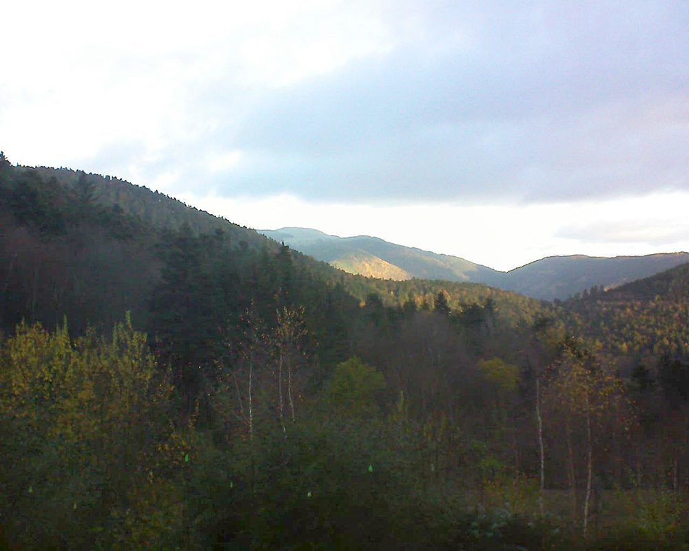 Le petit ballon vu depuis le Domaine Langmatt à Murbach le 01.12.2018 à 08:30 Le petit ballon (Alsace, Vosges) le 01.12.2018 à 08:30