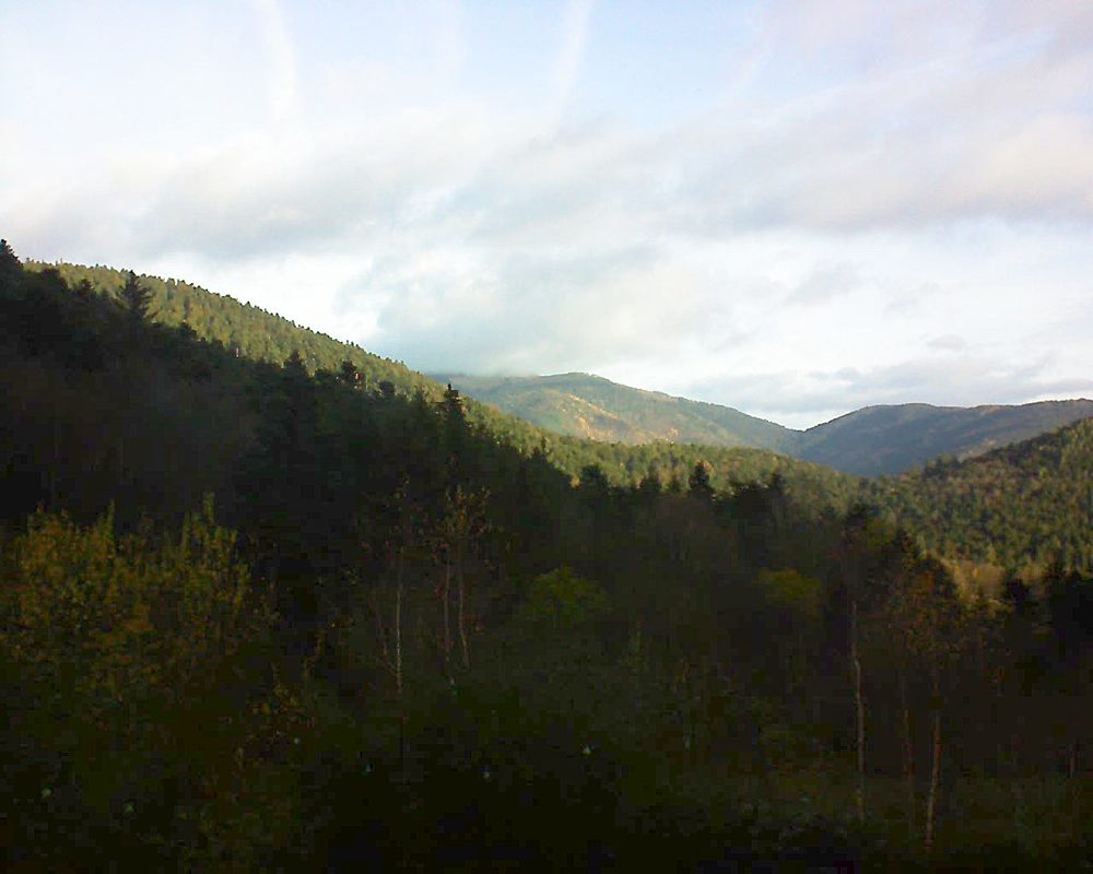 Le petit ballon vu depuis le Domaine Langmatt à Murbach le 01.12.2018 à 09:15 Le petit ballon (Alsace, Vosges) le 01.12.2018 à 09:15