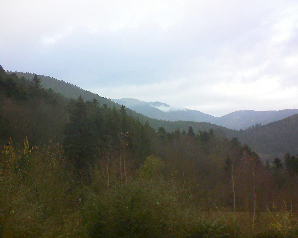 Le petit ballon vu depuis le Domaine Langmatt à Murbach le 04.12.2018 à 12:00 Le petit ballon (Alsace, Vosges) le 04.12.2018 à 12:00