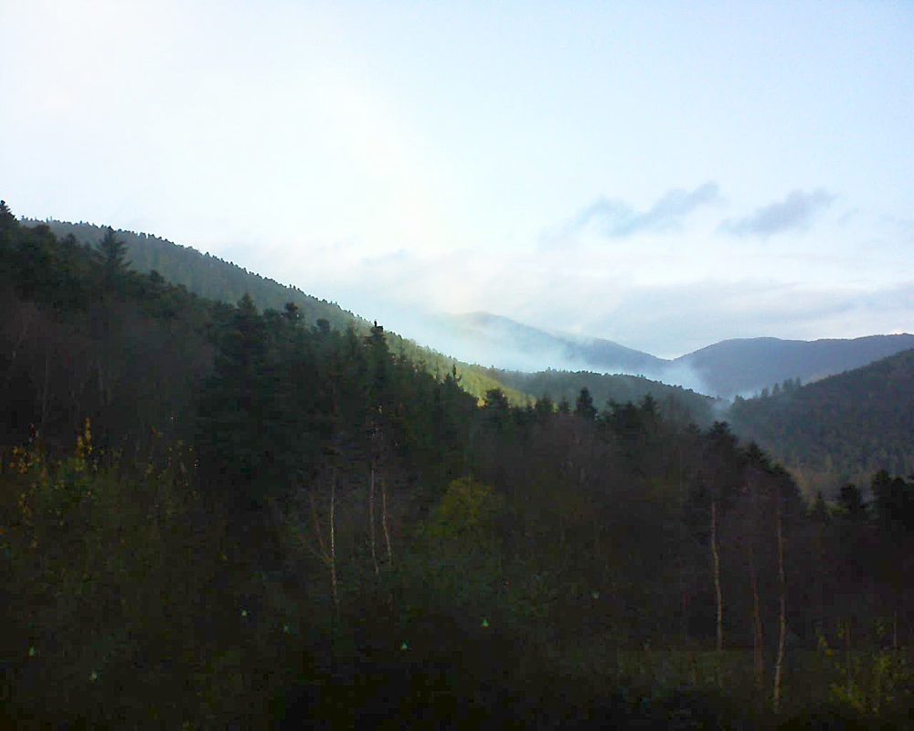 Le petit ballon vu depuis le Domaine Langmatt à Murbach le 06.12.2018 à 09:15 Le petit ballon (Alsace, Vosges) le 06.12.2018 à 09:15