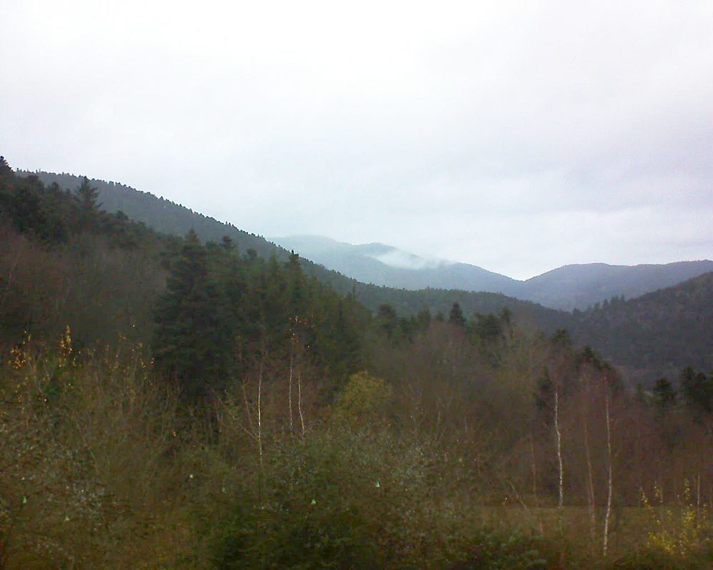 Le petit ballon vu depuis le Domaine Langmatt à Murbach le 06.12.2018 à 16:30 Le petit ballon (Alsace, Vosges) le 06.12.2018 à 16:30