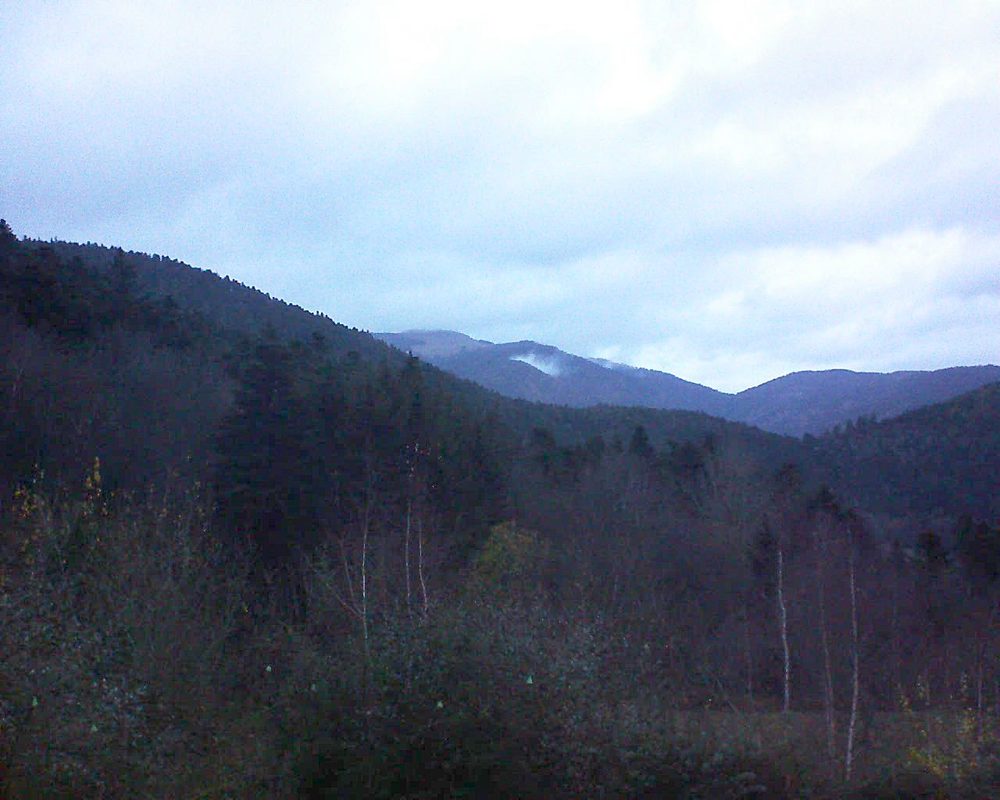 Le petit ballon vu depuis le Domaine Langmatt à Murbach le 06.12.2018 à 16:45 Le petit ballon (Alsace, Vosges) le 06.12.2018 à 16:45