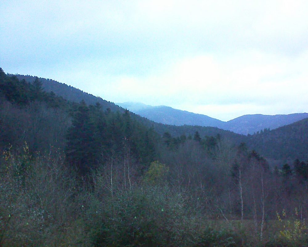 Le petit ballon vu depuis le Domaine Langmatt à Murbach le 07.12.2018 à 08:15 Le petit ballon (Alsace, Vosges) le 07.12.2018 à 08:15