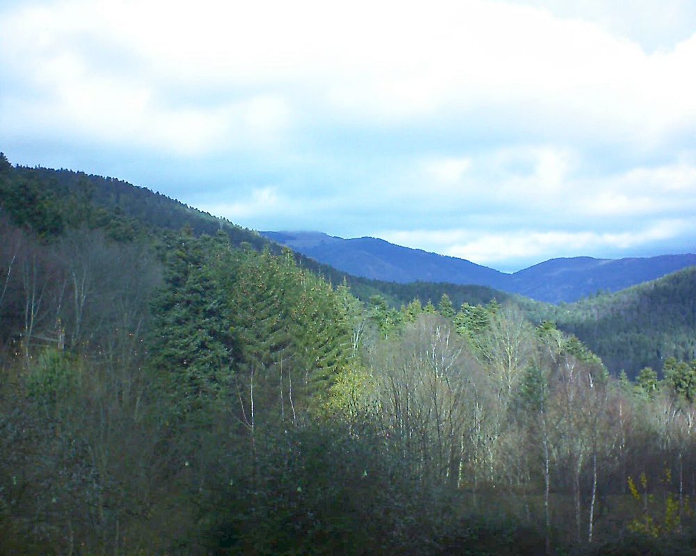 Le petit ballon vu depuis le Domaine Langmatt à Murbach le 07.12.2018 à 12:15 Le petit ballon (Alsace, Vosges) le 07.12.2018 à 12:15