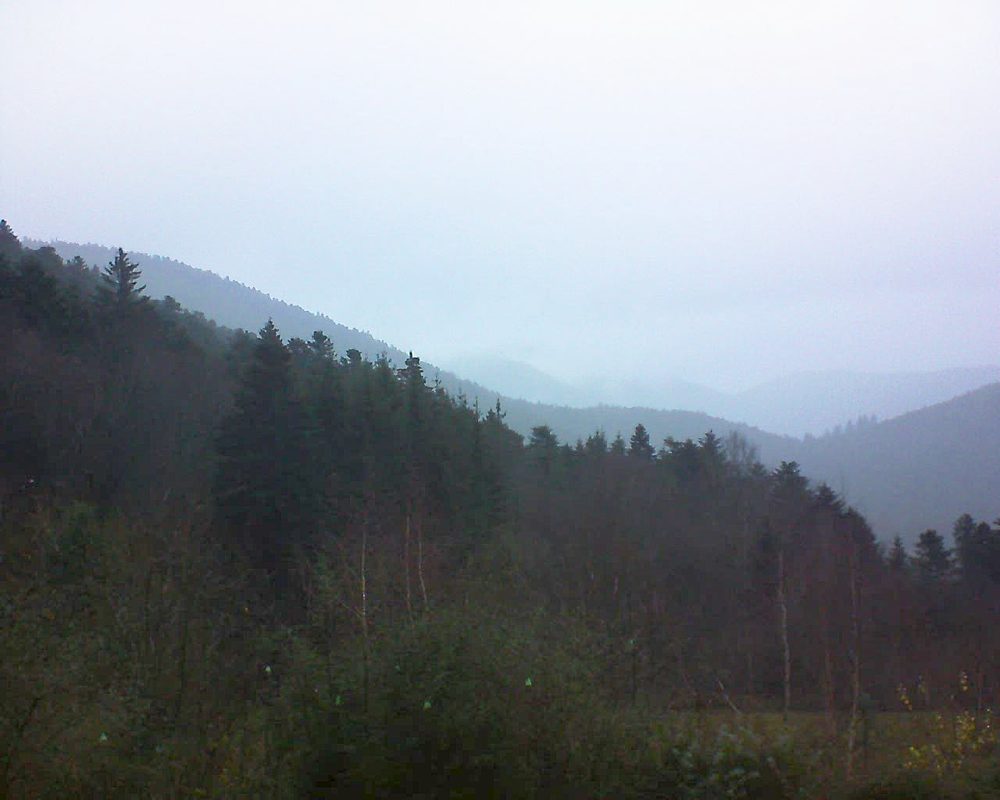 Le petit ballon vu depuis le Domaine Langmatt à Murbach le 08.12.2018 à 09:30 Le petit ballon (Alsace, Vosges) le 08.12.2018 à 09:30