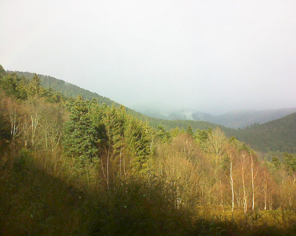 Le petit ballon vu depuis le Domaine Langmatt à Murbach le 10.12.2018 à 13:00 Le petit ballon (Alsace, Vosges) le 10.12.2018 à 13:00