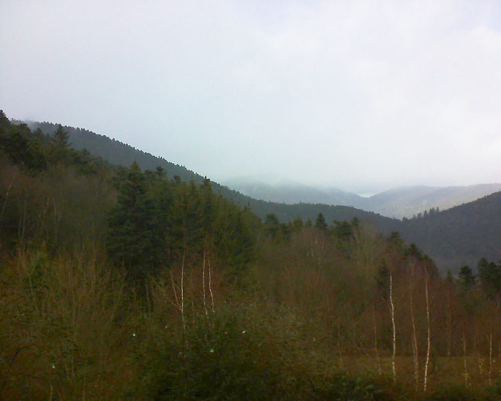 Le petit ballon vu depuis le Domaine Langmatt à Murbach le 10.12.2018 à 14:00 Le petit ballon (Alsace, Vosges) le 10.12.2018 à 14:00