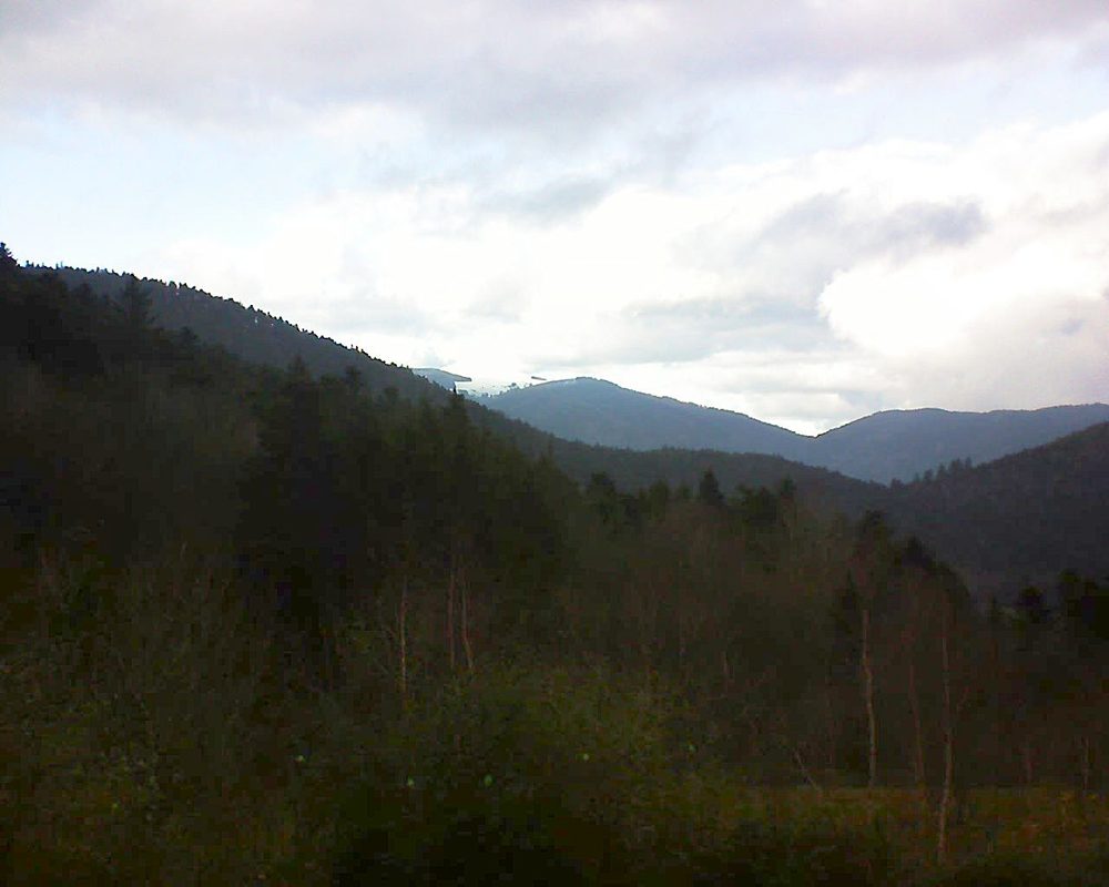 Le petit ballon vu depuis le Domaine Langmatt à Murbach le 11.12.2018 à 14:15 Le petit ballon (Alsace, Vosges) le 11.12.2018 à 14:15