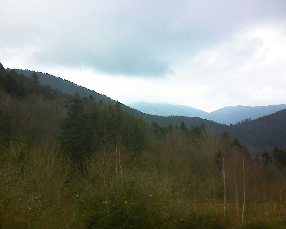Le petit ballon vu depuis le Domaine Langmatt à Murbach le 11.12.2018 à 15:45 Le petit ballon (Alsace, Vosges) le 11.12.2018 à 15:45