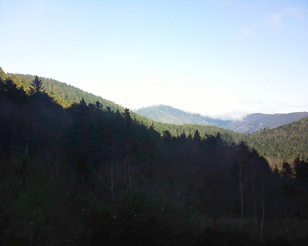 Le petit ballon vu depuis le Domaine Langmatt à Murbach le 12.12.2018 à 10:30 Le petit ballon (Alsace, Vosges) le 12.12.2018 à 10:30