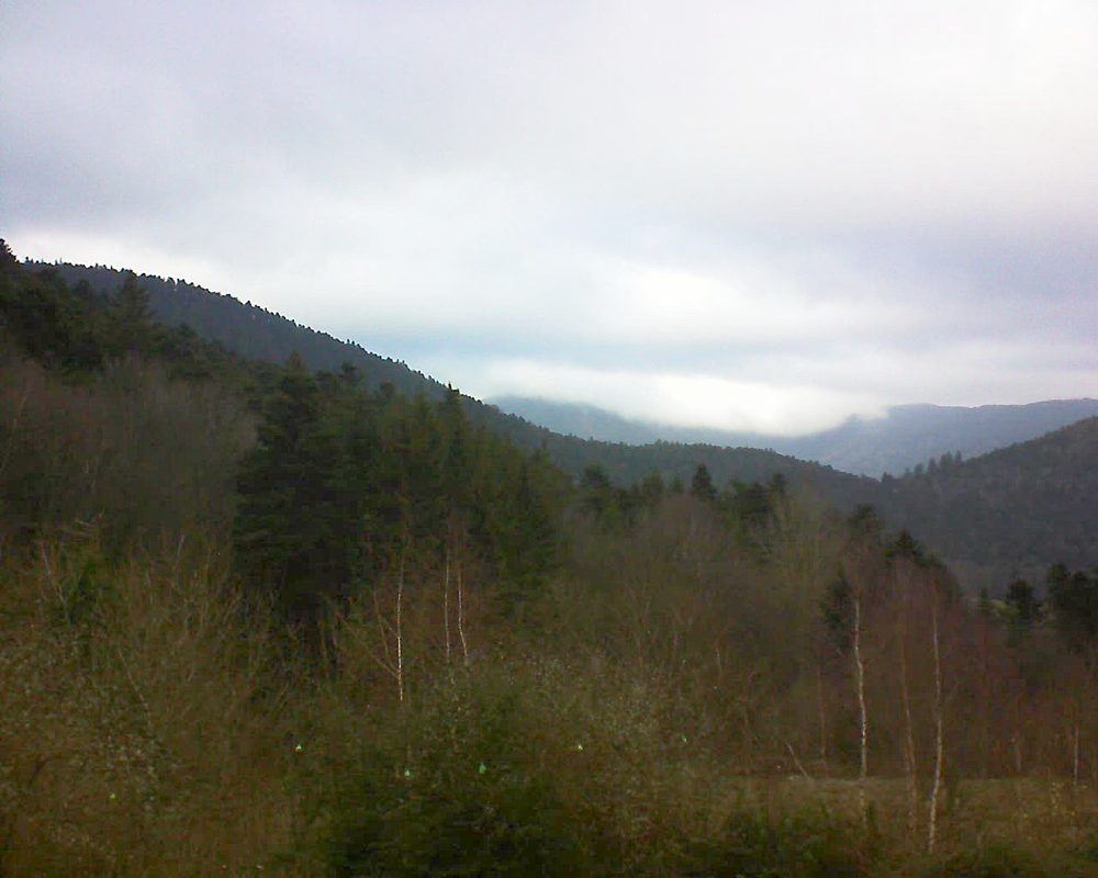 Le petit ballon vu depuis le Domaine Langmatt à Murbach le 12.12.2018 à 14:00 Le petit ballon (Alsace, Vosges) le 12.12.2018 à 14:00