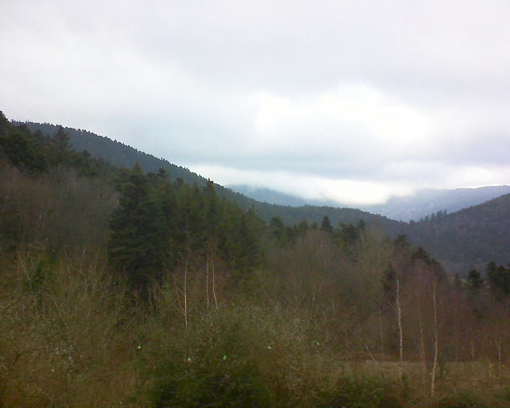 Le petit ballon vu depuis le Domaine Langmatt à Murbach le 12.12.2018 à 14:15 Le petit ballon (Alsace, Vosges) le 12.12.2018 à 14:15