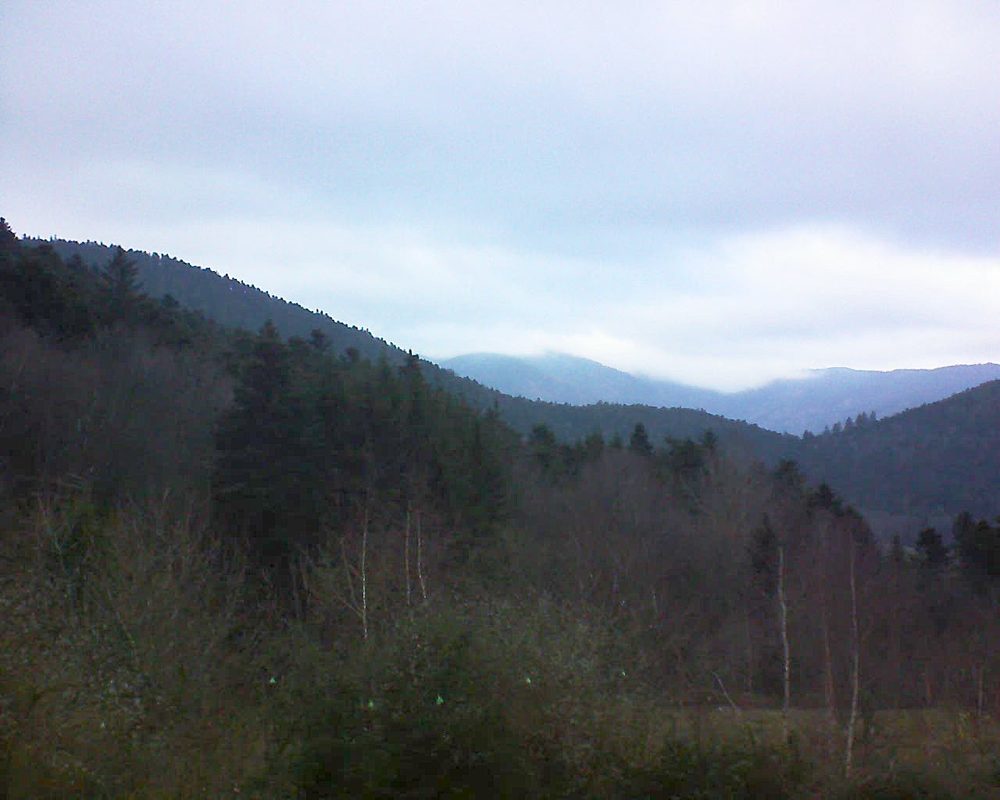 Le petit ballon vu depuis le Domaine Langmatt à Murbach le 12.12.2018 à 16:00 Le petit ballon (Alsace, Vosges) le 12.12.2018 à 16:00