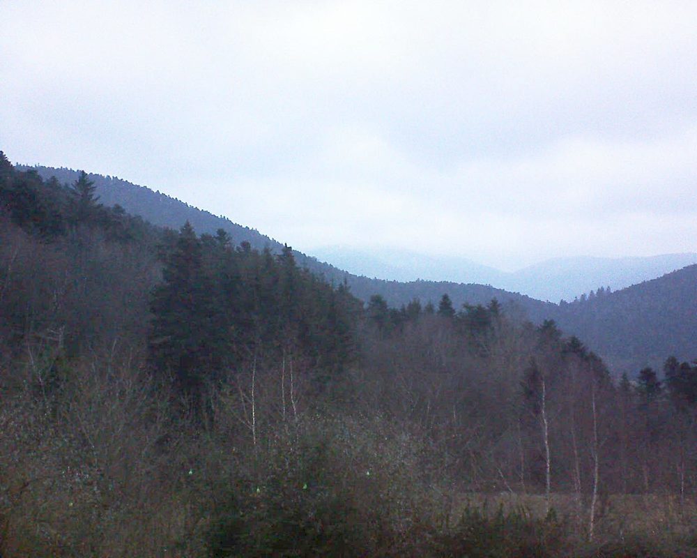 Le petit ballon vu depuis le Domaine Langmatt à Murbach le 14.12.2018 à 08:15 Le petit ballon (Alsace, Vosges) le 14.12.2018 à 08:15