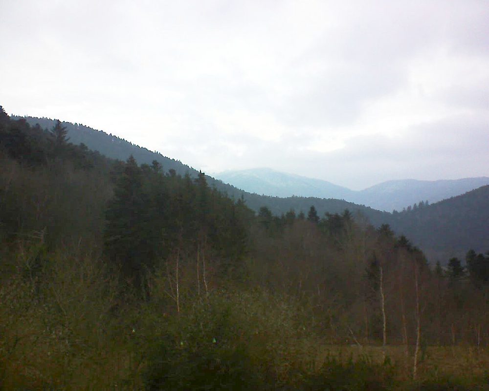 Le petit ballon vu depuis le Domaine Langmatt à Murbach le 14.12.2018 à 09:45 Le petit ballon (Alsace, Vosges) le 14.12.2018 à 09:45