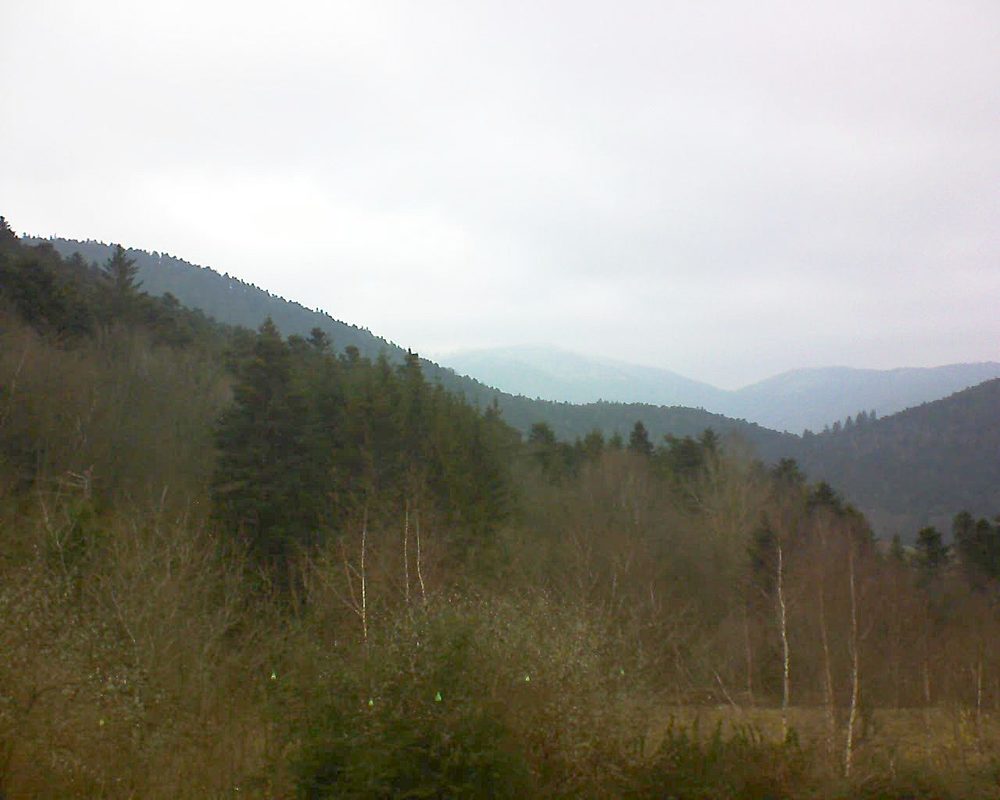 Le petit ballon vu depuis le Domaine Langmatt à Murbach le 14.12.2018 à 11:15 Le petit ballon (Alsace, Vosges) le 14.12.2018 à 11:15