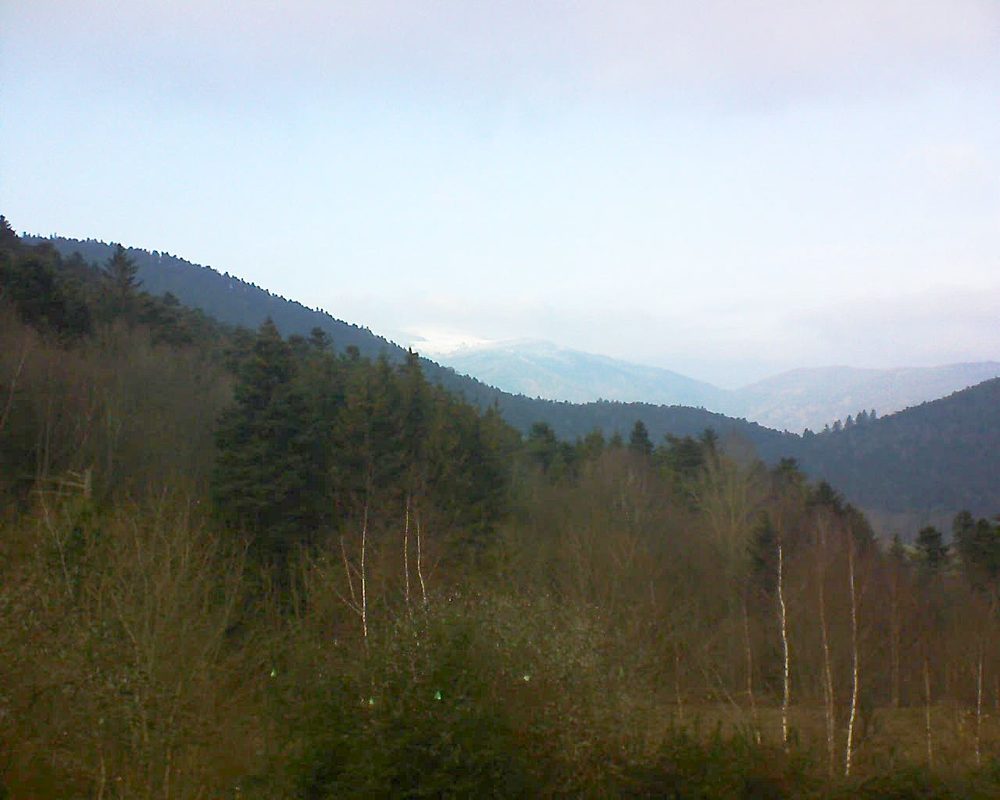 Le petit ballon vu depuis le Domaine Langmatt à Murbach le 15.12.2018 à 14:15 Le petit ballon (Alsace, Vosges) le 15.12.2018 à 14:15