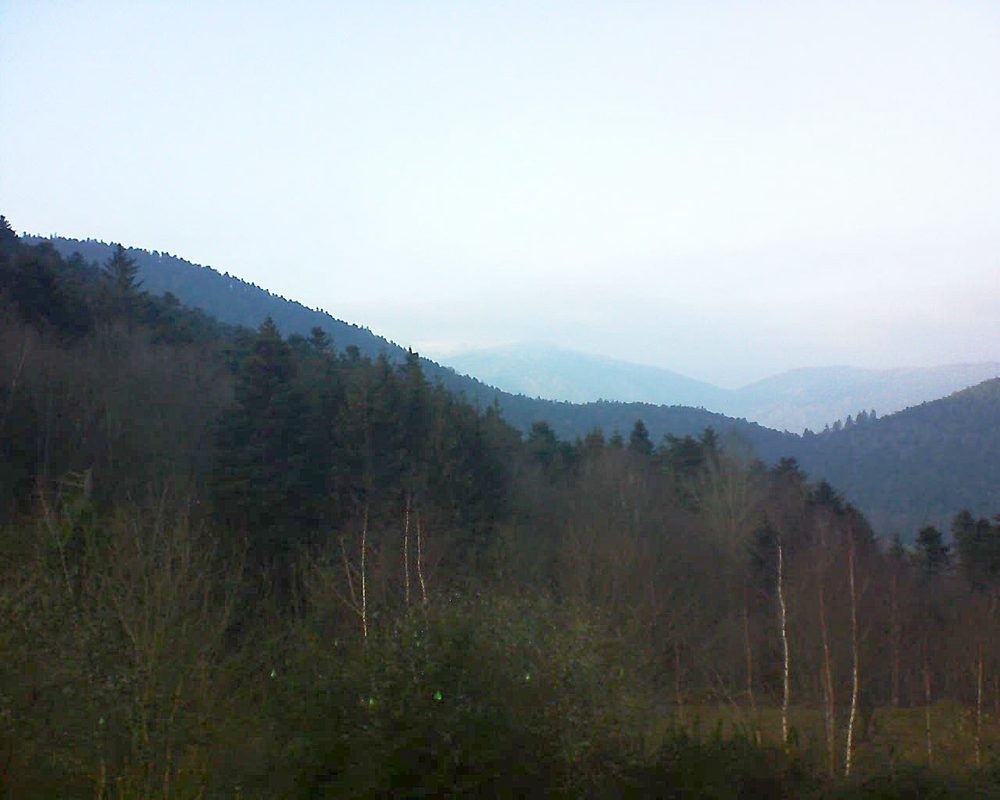 Le petit ballon vu depuis le Domaine Langmatt à Murbach le 15.12.2018 à 15:15 Le petit ballon (Alsace, Vosges) le 15.12.2018 à 15:15