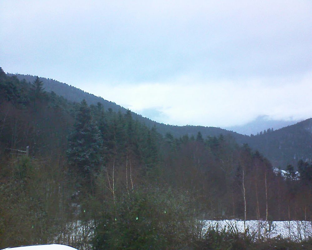 Le petit ballon vu depuis le Domaine Langmatt à Murbach le 16.12.2018 à 09:15 Le petit ballon (Alsace, Vosges) le 16.12.2018 à 09:15