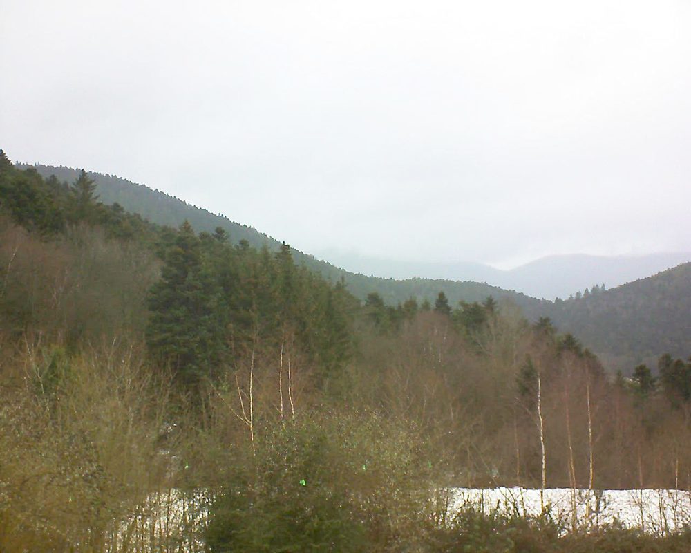Le petit ballon vu depuis le Domaine Langmatt à Murbach le 17.12.2018 à 11:45 Le petit ballon (Alsace, Vosges) le 17.12.2018 à 11:45
