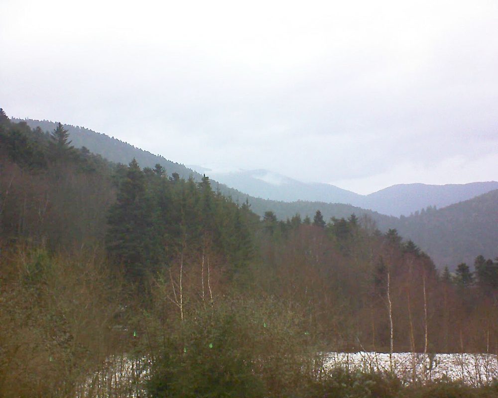 Le petit ballon vu depuis le Domaine Langmatt à Murbach le 19.12.2018 à 10:15 Le petit ballon (Alsace, Vosges) le 19.12.2018 à 10:15
