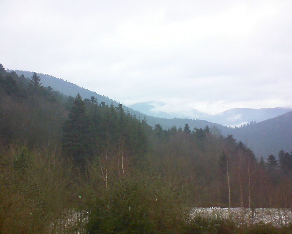 Le petit ballon vu depuis le Domaine Langmatt à Murbach le 19.12.2018 à 15:00 Le petit ballon (Alsace, Vosges) le 19.12.2018 à 15:00