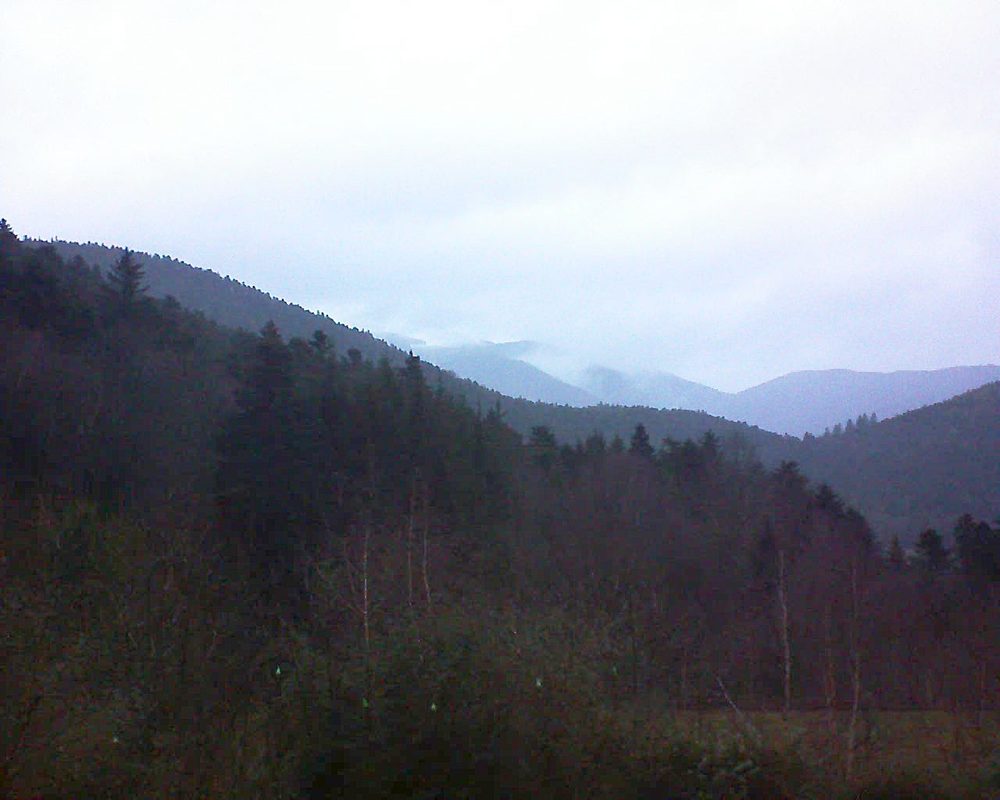 Le petit ballon vu depuis le Domaine Langmatt à Murbach le 21.12.2018 à 08:45 Le petit ballon (Alsace, Vosges) le 21.12.2018 à 08:45