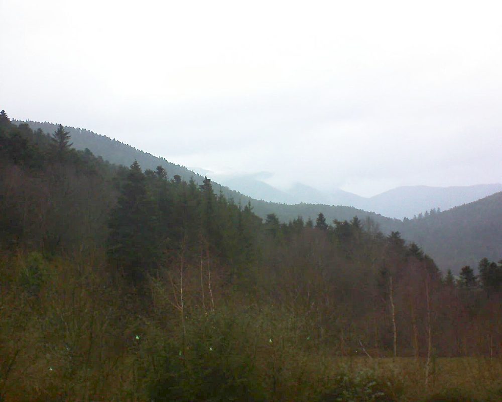 Le petit ballon vu depuis le Domaine Langmatt à Murbach le 21.12.2018 à 09:15 Le petit ballon (Alsace, Vosges) le 21.12.2018 à 09:15