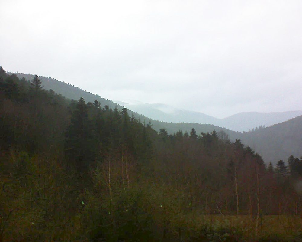 Le petit ballon vu depuis le Domaine Langmatt à Murbach le 21.12.2018 à 09:45 Le petit ballon (Alsace, Vosges) le 21.12.2018 à 09:45