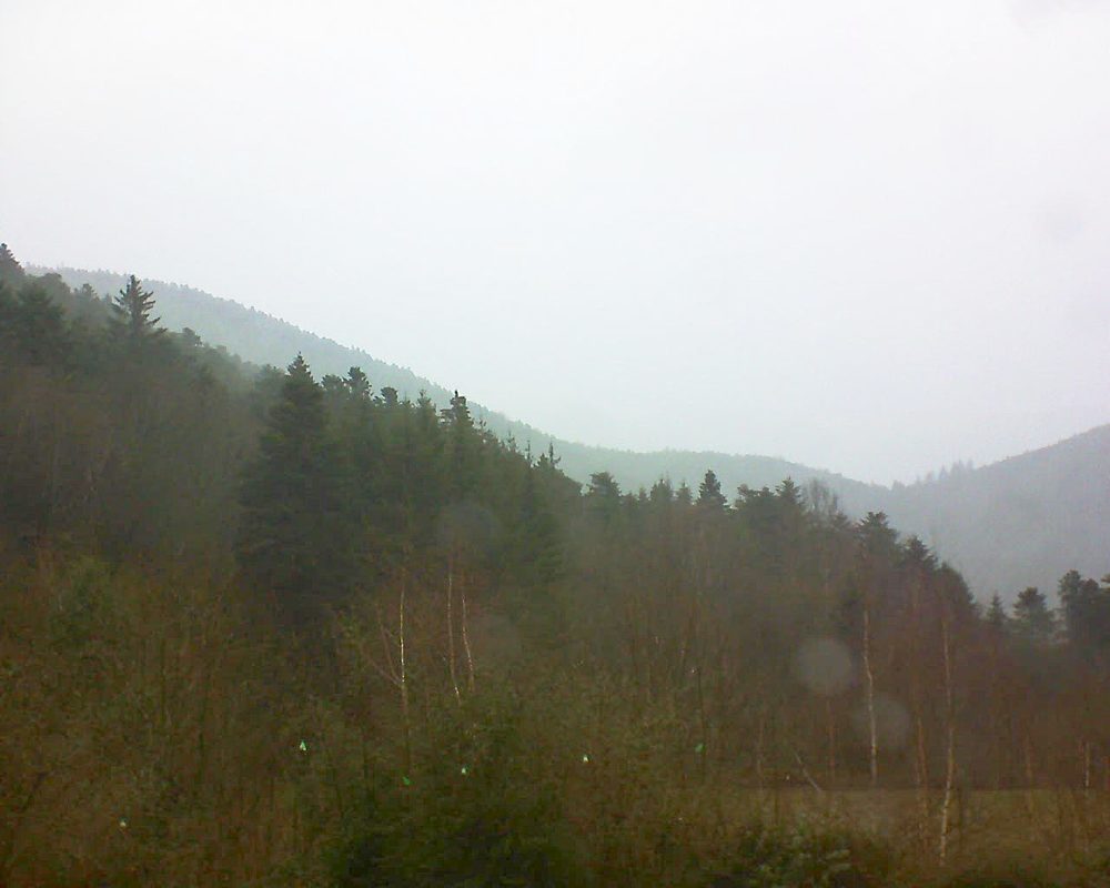 Le petit ballon vu depuis le Domaine Langmatt à Murbach le 21.12.2018 à 14:45 Le petit ballon (Alsace, Vosges) le 21.12.2018 à 14:45