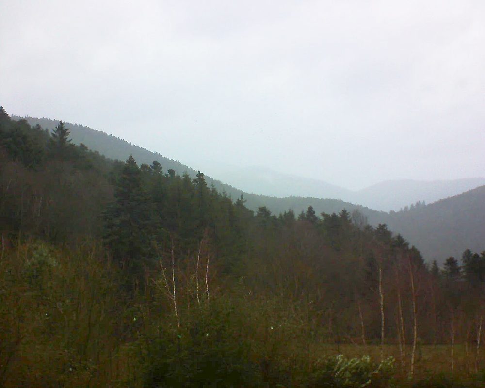 Le petit ballon vu depuis le Domaine Langmatt à Murbach le 21.12.2018 à 15:30 Le petit ballon (Alsace, Vosges) le 21.12.2018 à 15:30