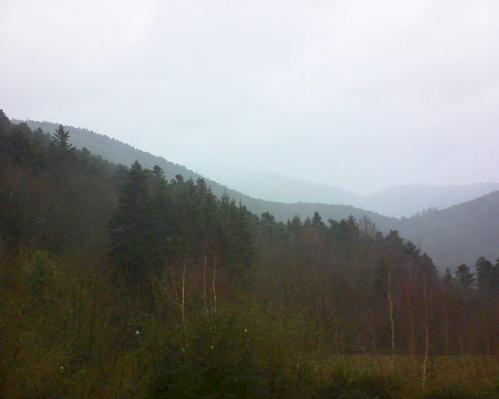 Le petit ballon vu depuis le Domaine Langmatt à Murbach le 21.12.2018 à 15:45 Le petit ballon (Alsace, Vosges) le 21.12.2018 à 15:45