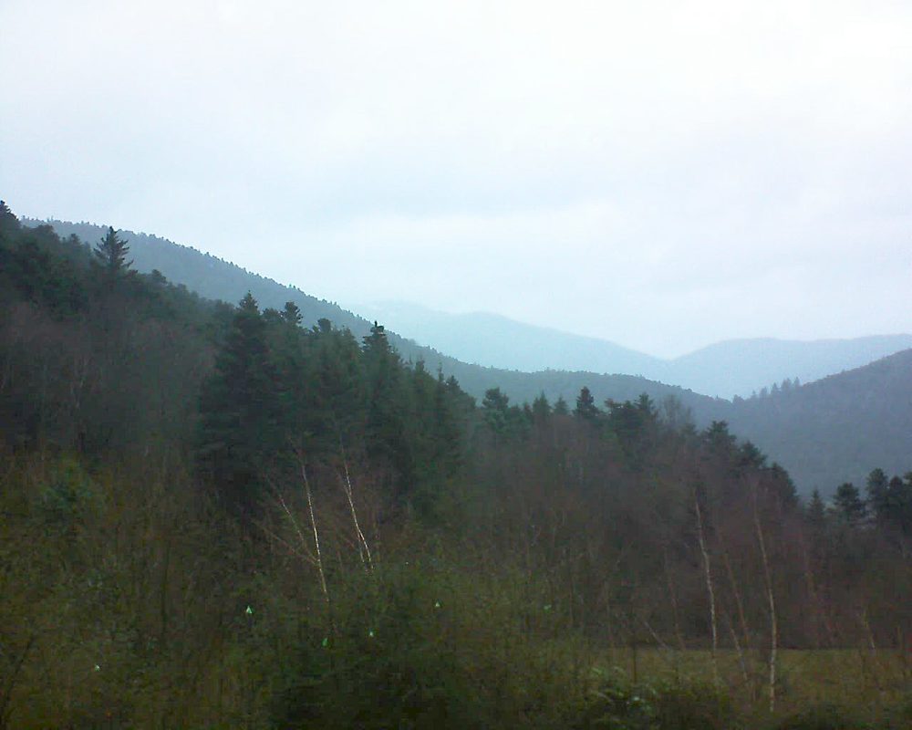 Le petit ballon vu depuis le Domaine Langmatt à Murbach le 21.12.2018 à 16:15 Le petit ballon (Alsace, Vosges) le 21.12.2018 à 16:15